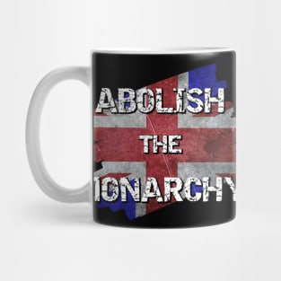 Distressed UK flag - Abolish the Monarchy Mug